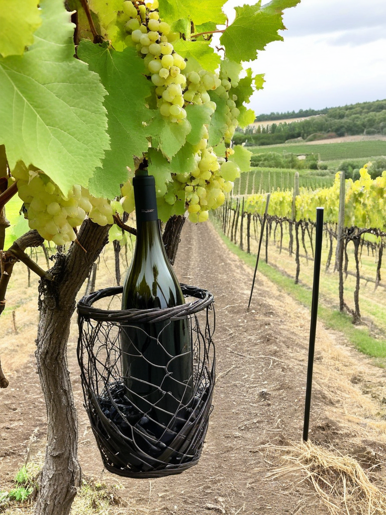 Vigneron avec un chapeau à idées