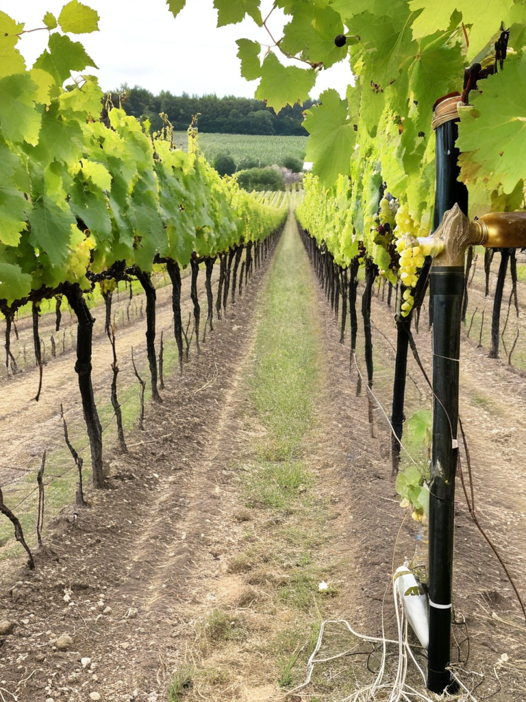 Vignerons travaillant dans leur vignoble
